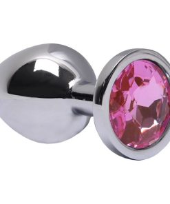 Plug Anal P Aço Brilhante - Pink