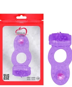 Anel Vibrador Com Pérola - Roxo