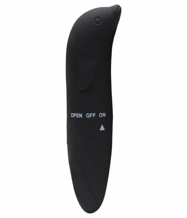 Vibrador Golfinho Toque Aveludado - Preto