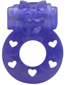 Anel Peniano Com Vibro Bichinho -  ROXO