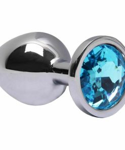Plug Anal M Aço Brilhante - AZUL CÉU