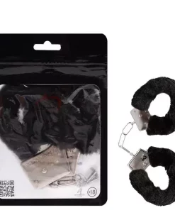 Algema Simples Metal Com Pelúcia - Preto