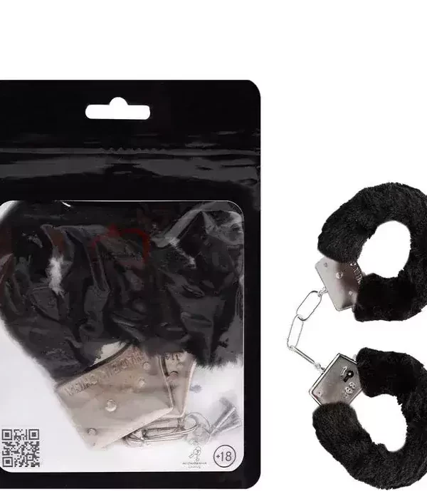 Algema Simples Metal Com Pelúcia - Preto