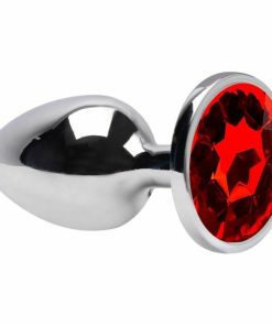 Plug P Em Metal Cromado - Verrmelho
