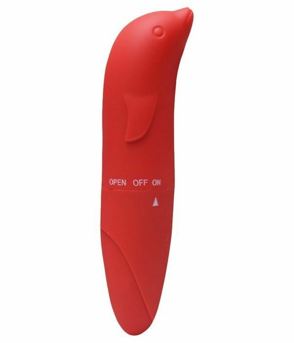 Vibrador Golfinho Toque Aveludado - Vermelho