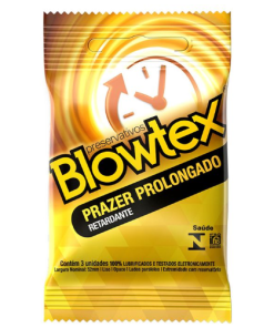 Preservativo Prazer Prolongado 03 Unidades Blowtex