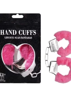Algema Simples Metal Com Pelúcia - PINK