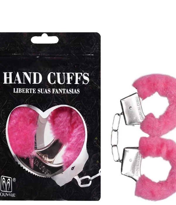Algema Simples Metal Com Pelúcia - PINK