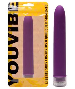 Vibrador Personal Toque Aveludado 17 X 2,5Cm - ROXO