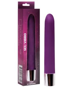 Vibrador Personal Com 10 Vibrações Aveludado 17,5 X 2,8cm - ROXO
