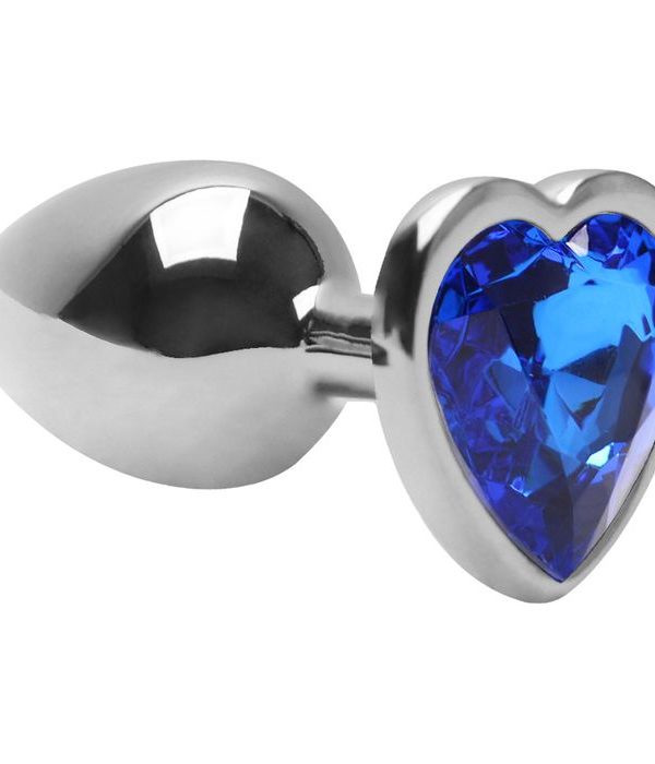Plug Anal P Coração Aço Inox 7 X 2,8C - AZUL ESCURO