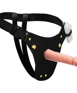 Cinta Peniana Pênis Realístico Vibrador 16 X 4Cm