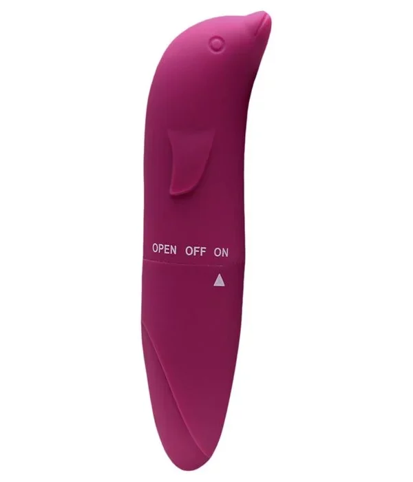 Vibrador Golfinho Toque Aveludado - Vinho