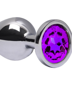 Plug Anal M Aço Brilhante - ROXO