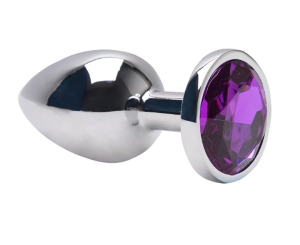 Plug Anal G Aço Brilhante - ROXO
