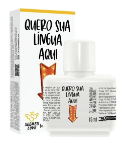 QUERO SUA LÍNGUA AQUI GEL BEIJÁVEL 15ML