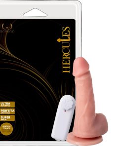 Prótese Vibrador Externo Com Escroto E Ventosa 15,5 X 3,7Cm