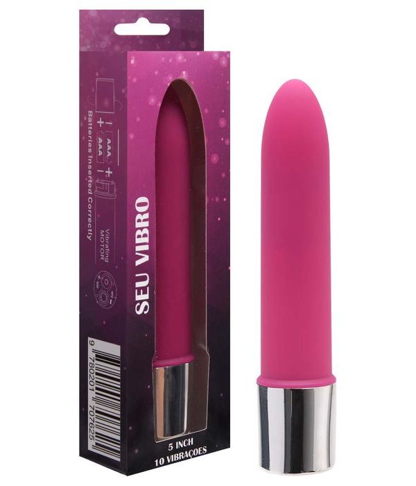 Vibrador Personal 10 Vibrações Aveludado 11,5CM - MAGENTA
