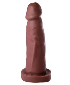 Pênis De Borracha Maciço Realístico 13,5 X 3,5Cm - CHOCOLATE
