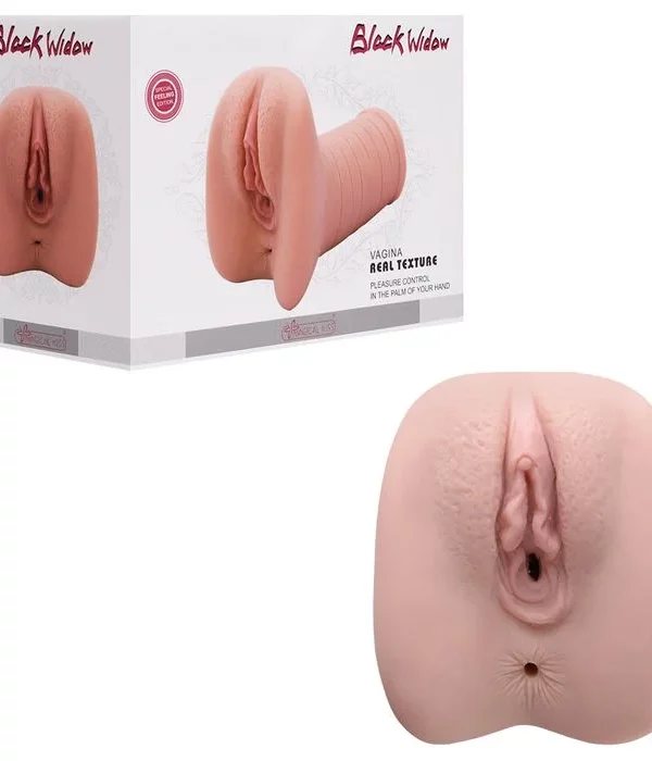 Masturbador Vagina E Ânus Black Widow
