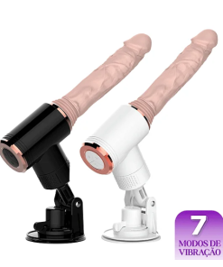 Máquina de Sexo Manual Aquecimento com Ventosa  - BRANCO