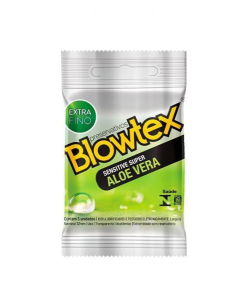 PRESERVATIVO SENSITIVE SUPER ALOE VERA 3 UNIDADES BLOWTEX