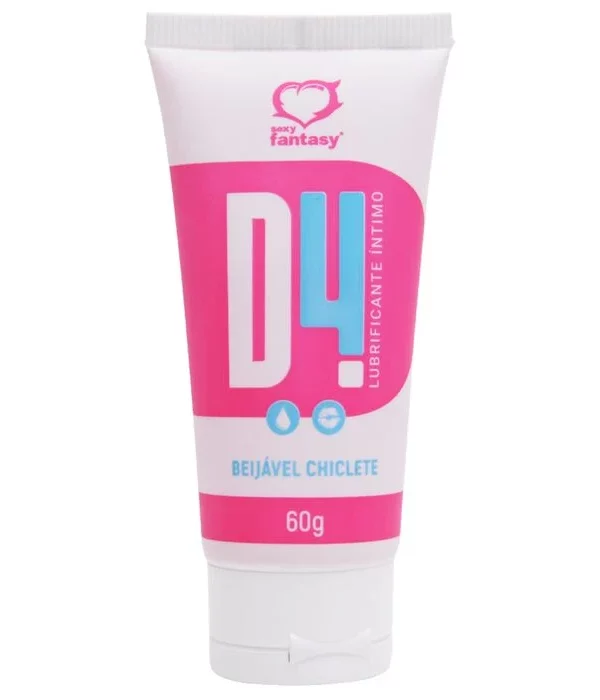 D4 Lubrificante Íntimo Beijável 60G - CHICLETE