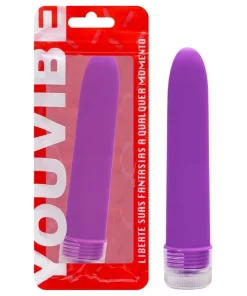 Vibrador Personal Toque Aveludado 13 X 2,5Cm - ROXO