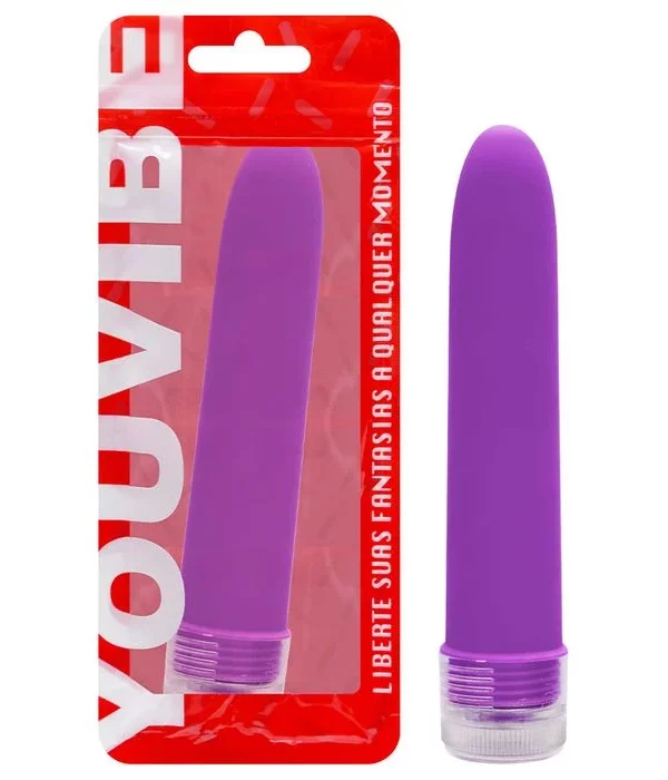 Vibrador Personal Toque Aveludado 13 X 2,5Cm - ROXO