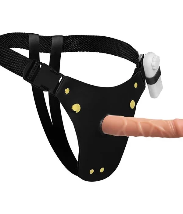 Cinta Peniana Pênis Realístico Vibrador 18 X 4Cm