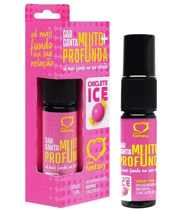 GARGANTA PROFUNDA SPRAY BEIJÁVEL ICE 15ML - CHICLETE ICE