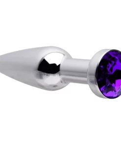 Plug Anal Aço Cristal Tamanho P - ROXO