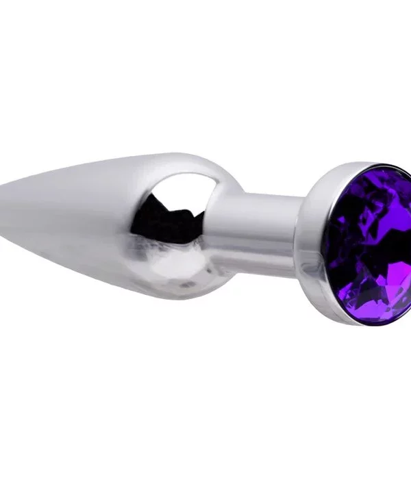 Plug Anal Aço Cristal Tamanho P - ROXO