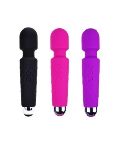 VIBRADOR MASSAGEADOR SOFT TOUCH AV 20 VIBRAÇÕES - PRETO