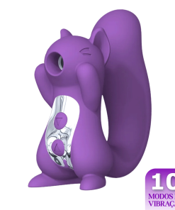 Vibrador Esquilo com Sugador e Rabo Penetrável - Dibe