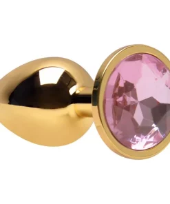 Plug Anal P Cônico Dourado 7 X 2,8Cm - ROSA