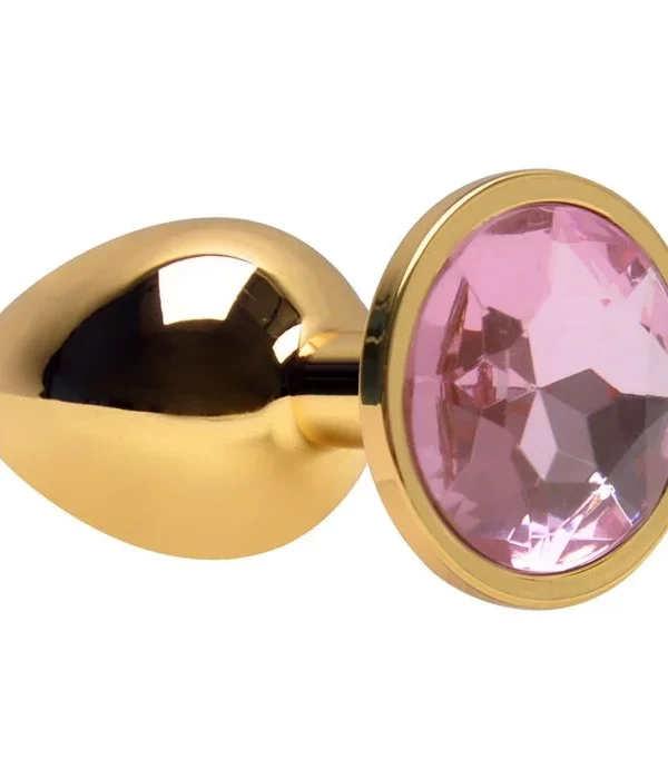 Plug Anal P Cônico Dourado 7 X 2,8Cm - ROSA