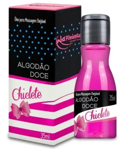 ALGODÃO DOCE ÓLEO PARA MASSAGEM BEIJÁVEL DE CHICLETE HOT 35ML