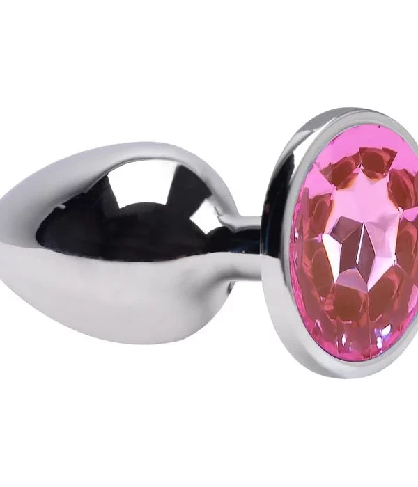 Plug Anal P Aço Brilhante - ROSA
