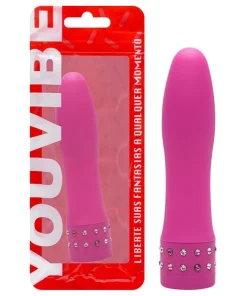 Vibrador Diamond Toque Aveludado 10 X 2,2Cm - PINK
