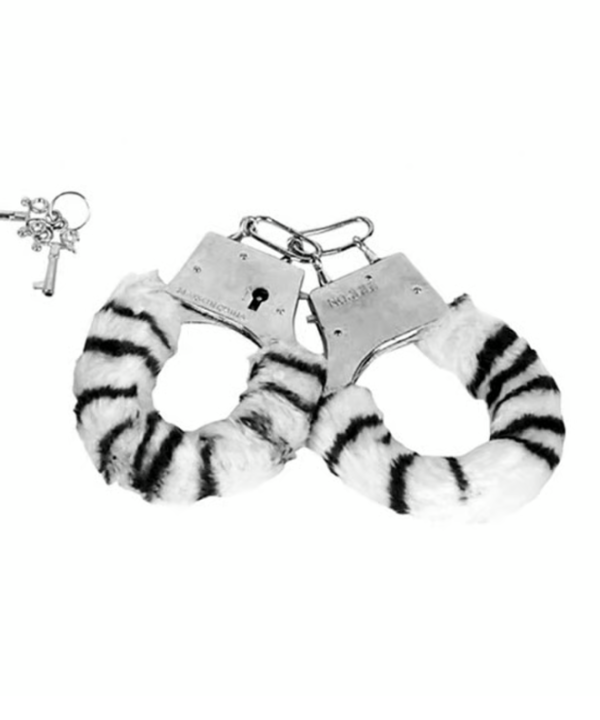 Algema Simples Metal Com Pelúcia - ZEBRA
