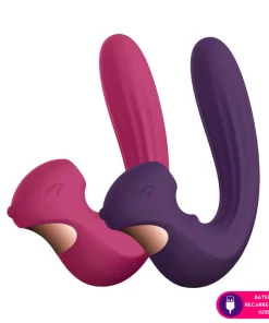 Estimulador clitoriano duplo em formato de esquilo - PINK