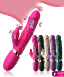 Vibrador com estimulador rabbit - ROXO