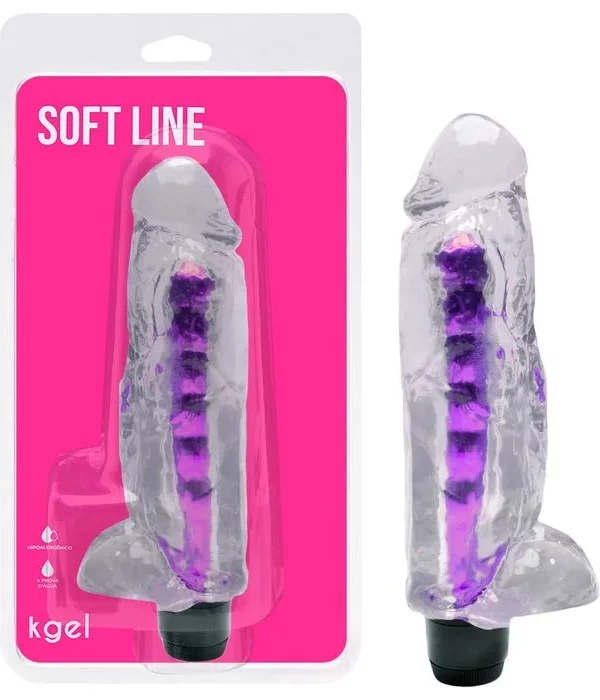 Pênis Vibrador Jelly 18,5 X 4,5Cm Multivelocidade