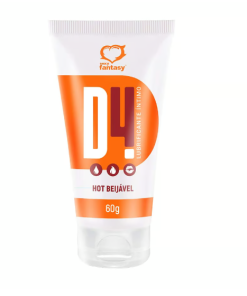 D4 Lubrificante Íntimo Beijável Hot 60G