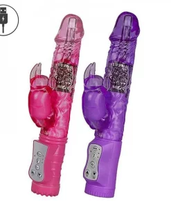 VIBRADOR ROTATIVO 7 VIBRAÇÕES COM ROTAÇÃO 360 GRAUS RECARREGAVEL - ROXO