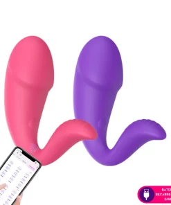 Cápsula vibratória em formato de glande por aplicativo - PINK