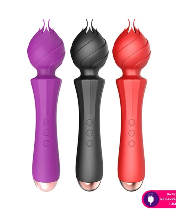 Vibrador massageador varinha mágica - ROXO