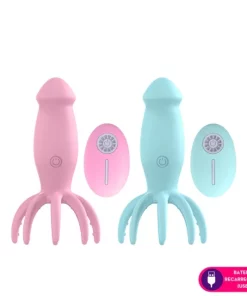 Vibrador formato polvo com controle remoto sem fio - ROSA