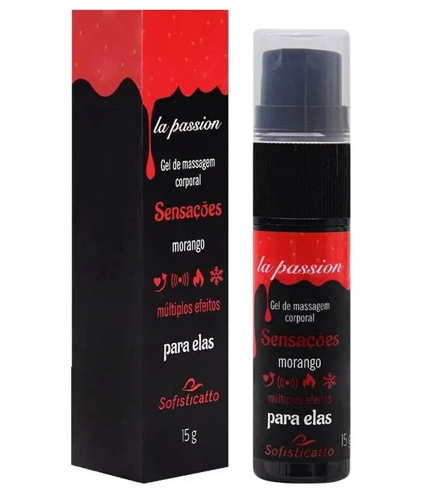 Sensações Gel Múltiplos Efeitos 15G - MORANGO